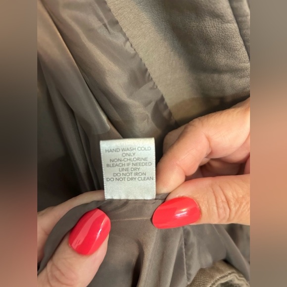 Christopher & Banks Taupe Faux Leather Jacket Size Medium - Picture 7 of 8